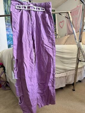 SHEIN Lavender Purple Boot Cut Flare Pants